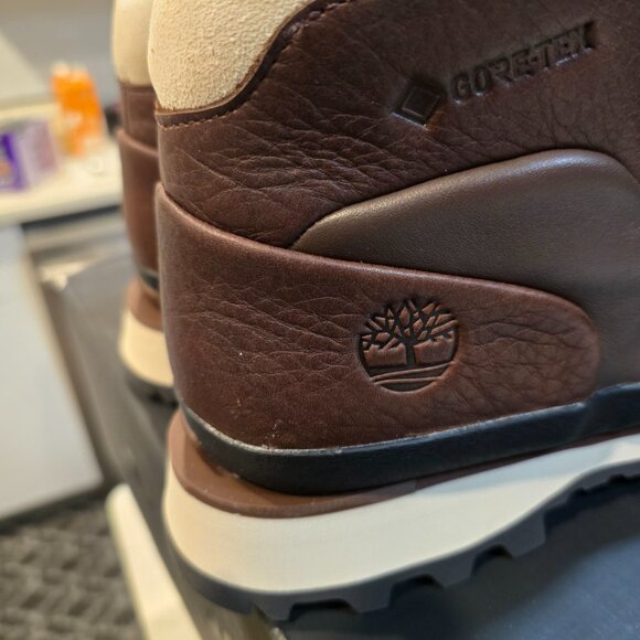 TIMBERLAND Euro Hiker Dark Brown / Black Mid GORE-TEX Waterproof Boot MENS 10 - Picture 8 of 15